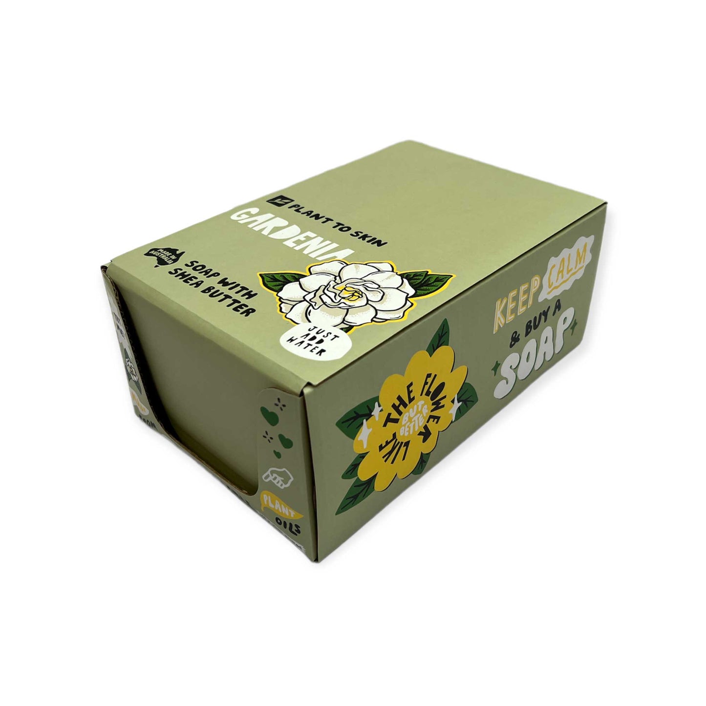 Plant Oil Soap Gardenia Scented - Pure Natural Vegetable Bar (4x 100g)