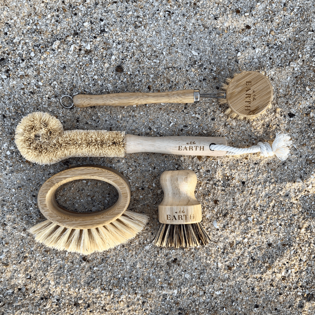 Bamboo Scrubbing Brushes set of 4-Eco Cleaning