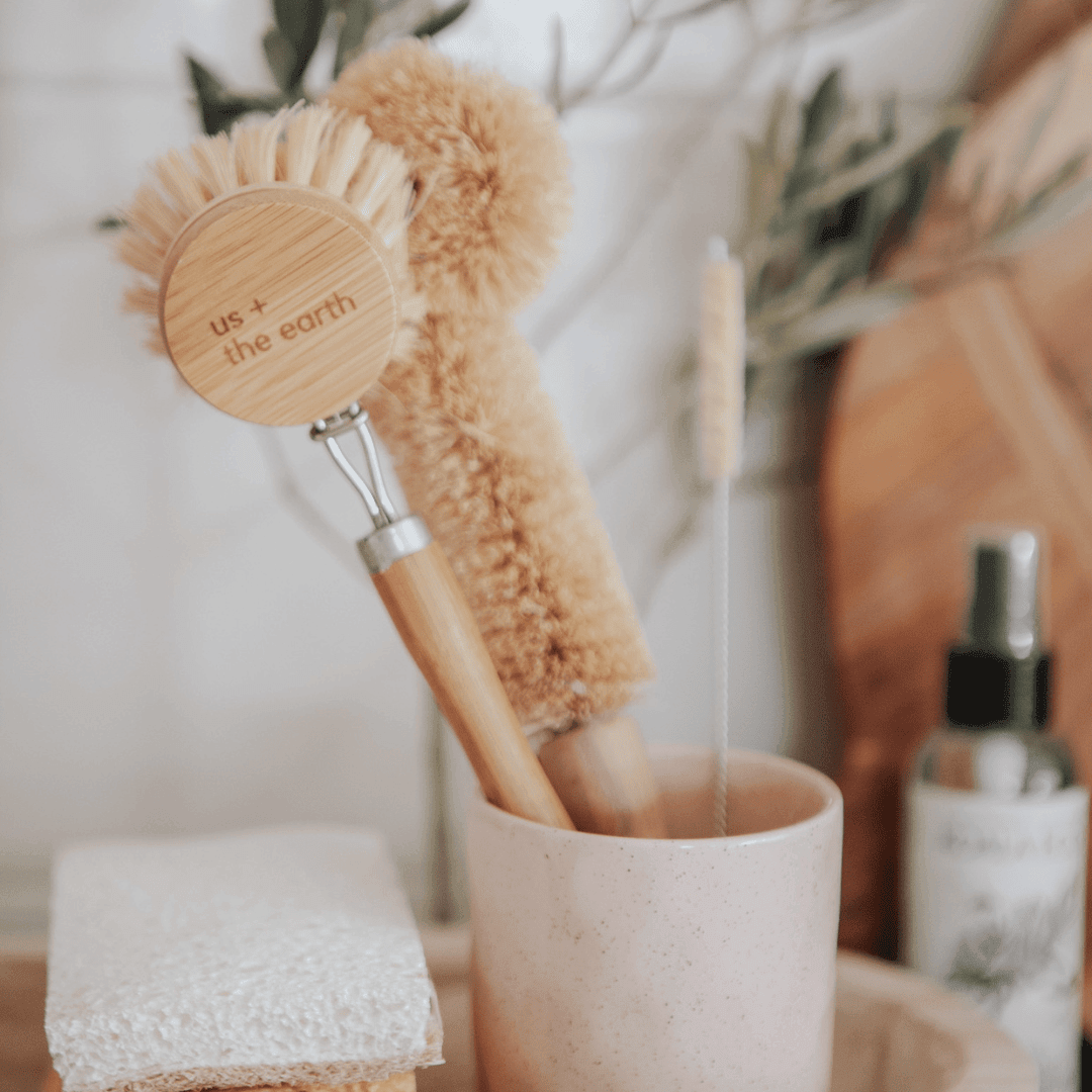 Bamboo Scrubbing Brushes set of 4-Eco Cleaning
