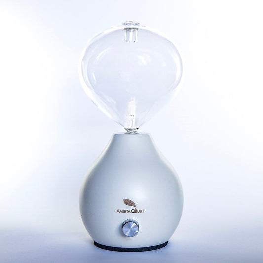 Hour Glass Eco-Friendly Nebuliser White | Waterless Aroma Diffuser | No Plastics Pure Essential Oil Diffusing